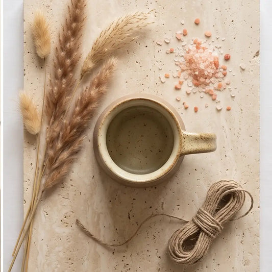 SimpleSmall Rustic Off White Coffee, Tea, Espresso Mug Striped Artisanal Coffee and Tea Mugs (Copy)