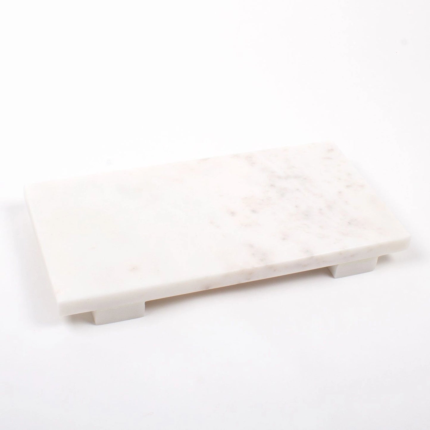 Handcrafted Natural Rectangle Marble Riser Serving Tray - Rustike Home