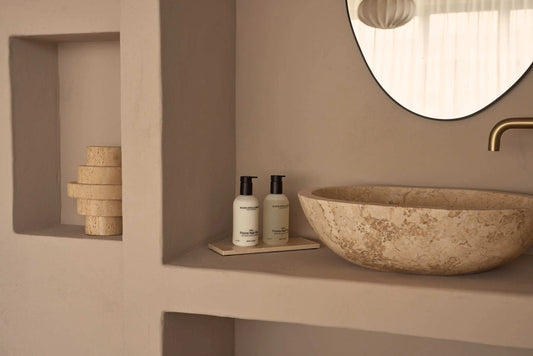 Beige Natural Marble Rectangle Tray Plateau