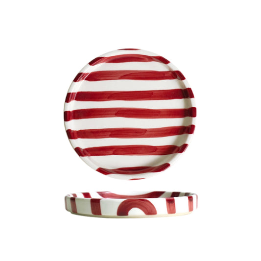 Simple Striped Artisanal 5" Small Plates - Rustike Home