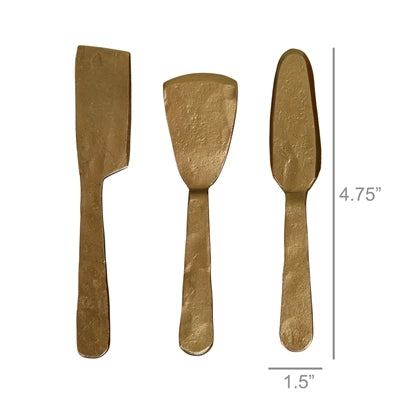 Cheese Tools Brass - Set of 3 - Antique Brass - Rustike Home
