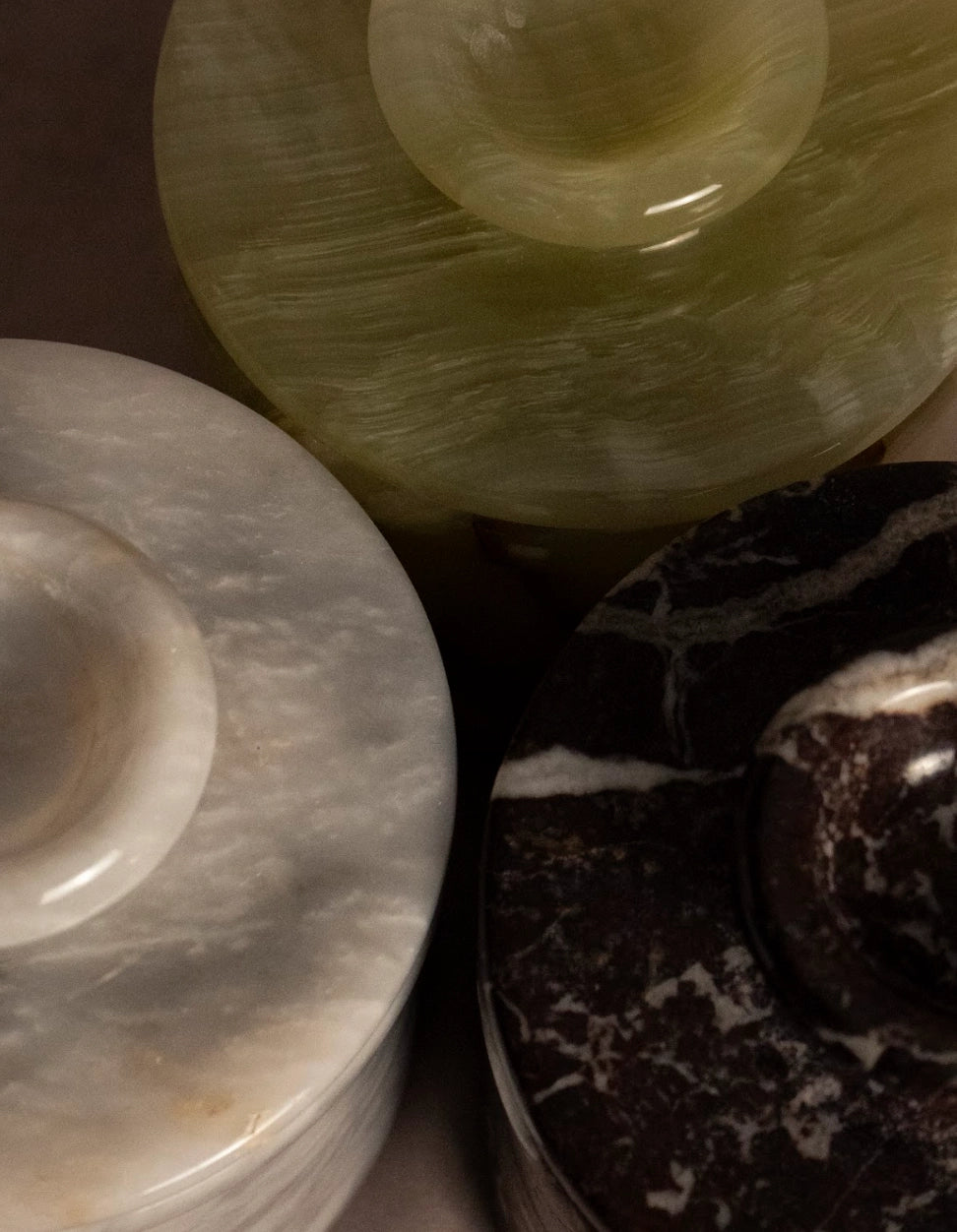 Sunny Gray Marble Butter Keeper with Lid