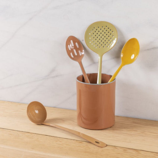 Vintage Enamel "Bright Tamarind" Ladle - Rustike Home