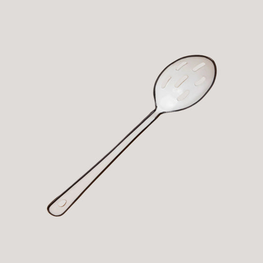 Vintage Enamel "Raine" Slotted Spoon - Rustike Home