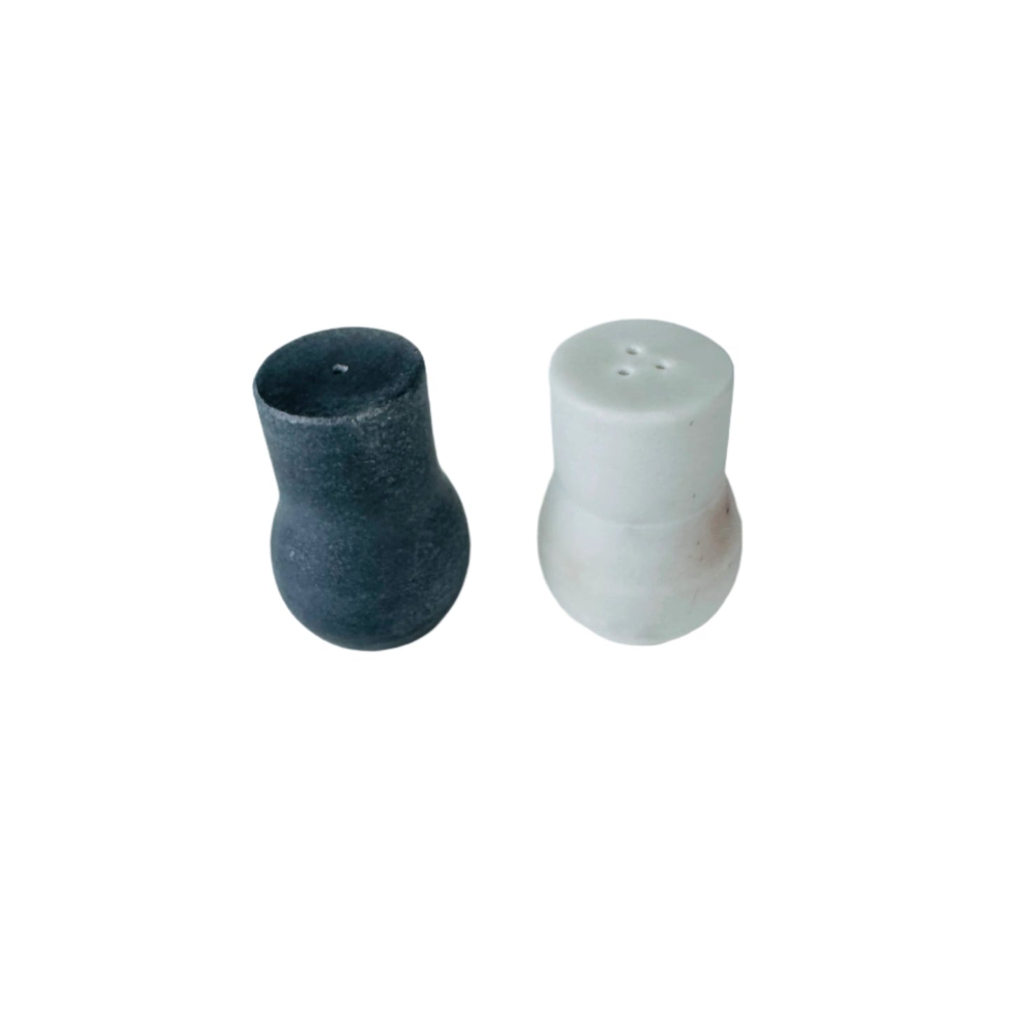 White and Grey Salt and Pepper Set - Rustike Home
