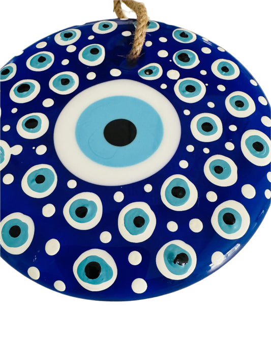 Evil Eye Decoration White-Blue| Home Decor - Rustike Home