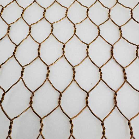 Hexagon Bronze Wire 1/2" Wire Dia "Hamilton" 22 Gauge Mesh