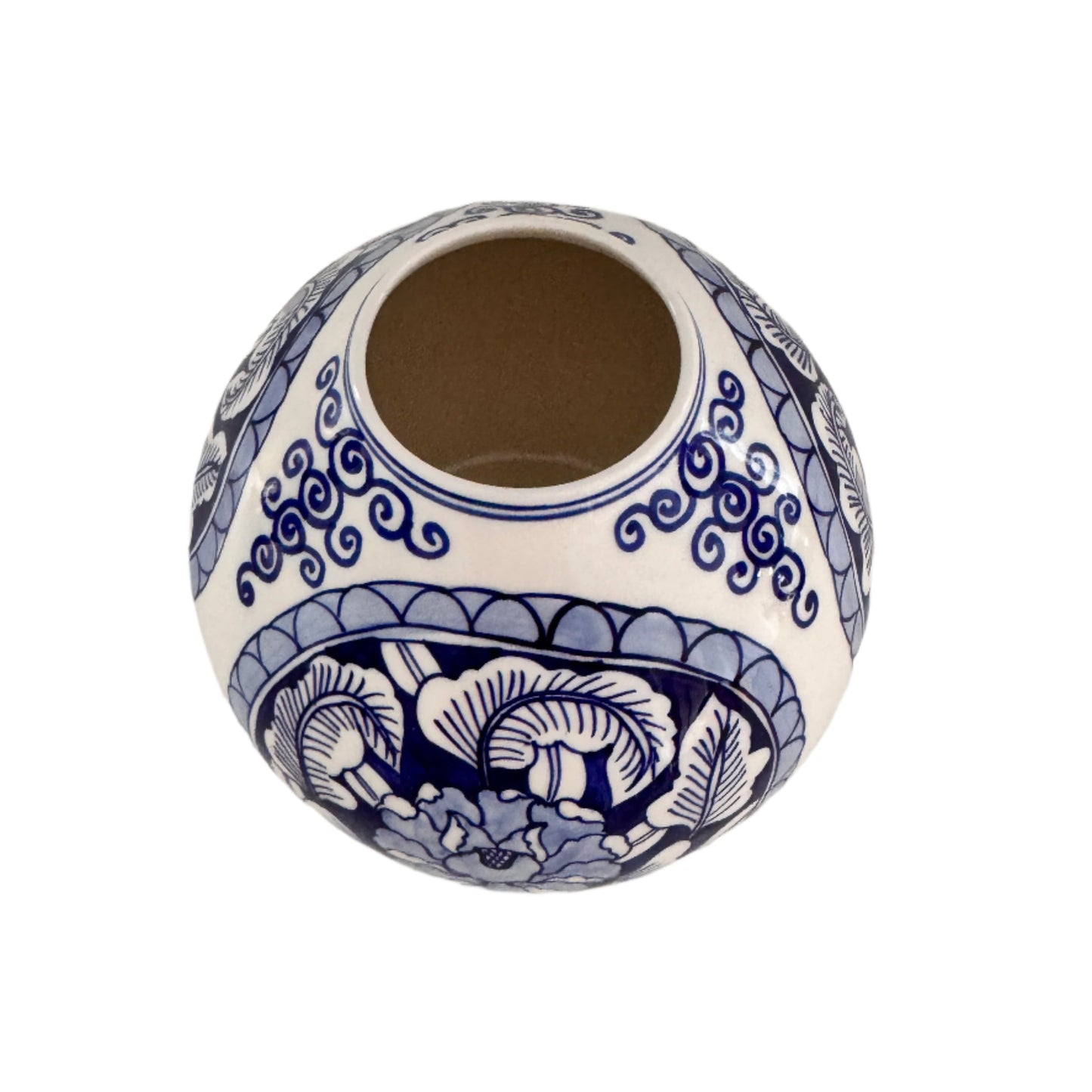 Round White & Blue "Leonor" Vase | Home Decor
