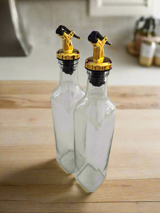 Oil+Vinegar Bottle Glass Set | Home Decor - Rustike Home