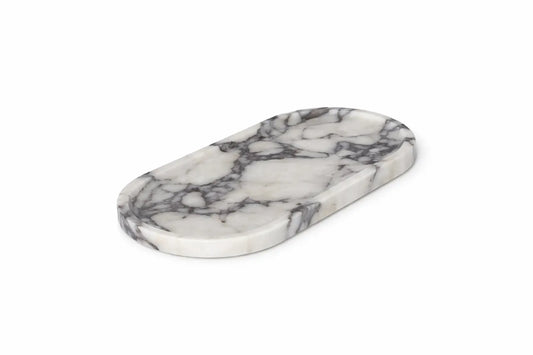 Natural Calacatta Marble Oval Tray