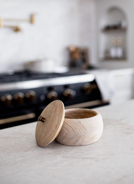 Handmade Mango Wood Jar | Home Decor - Rustike Home