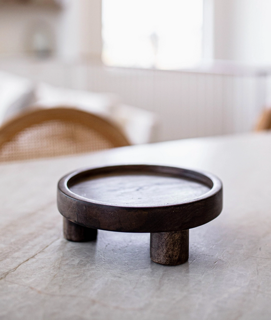 Hand Turned Mango Wood Riser - Rustike Home