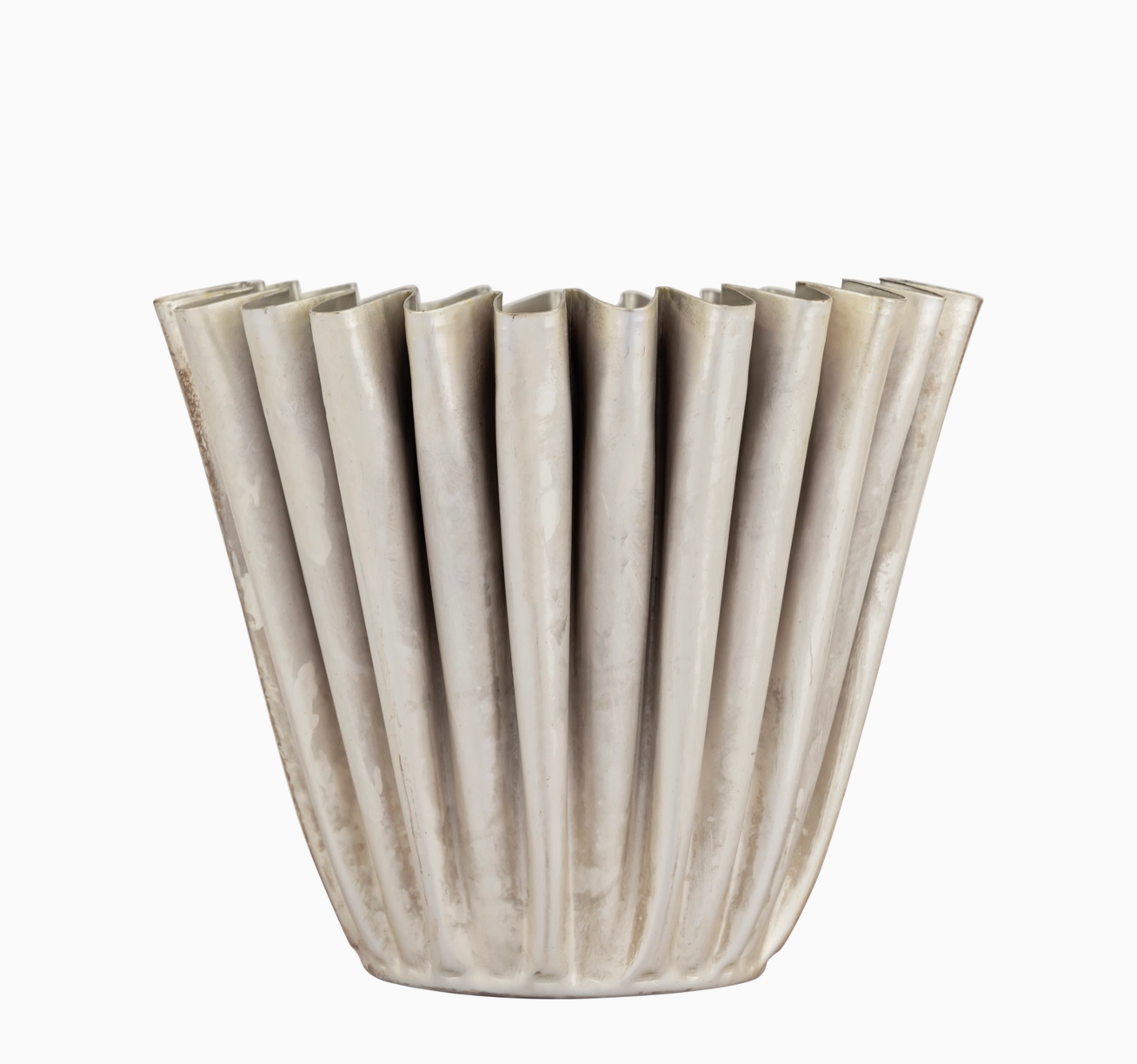 Silver Gold Crackle "Ribbi" Finish Planters Set of 3 | Home Decor - Rustike Home