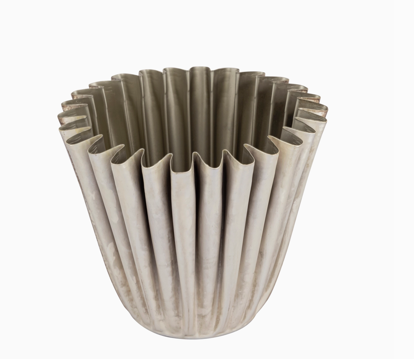 Silver Gold Crackle "Ribbi" Finish Planters Set of 3 | Home Decor - Rustike Home