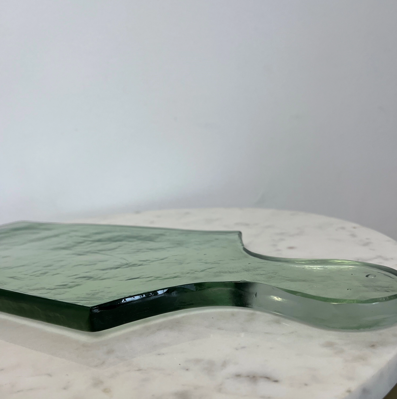 Medium Rectangular Recycled Glass Serving Board Light Green | Home Art - Rustike Home