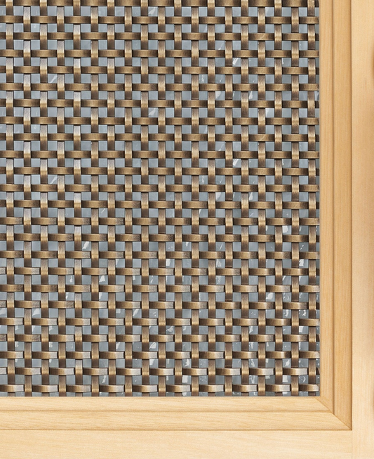 Antique Brass "Park" Woven Wire Mesh Screen