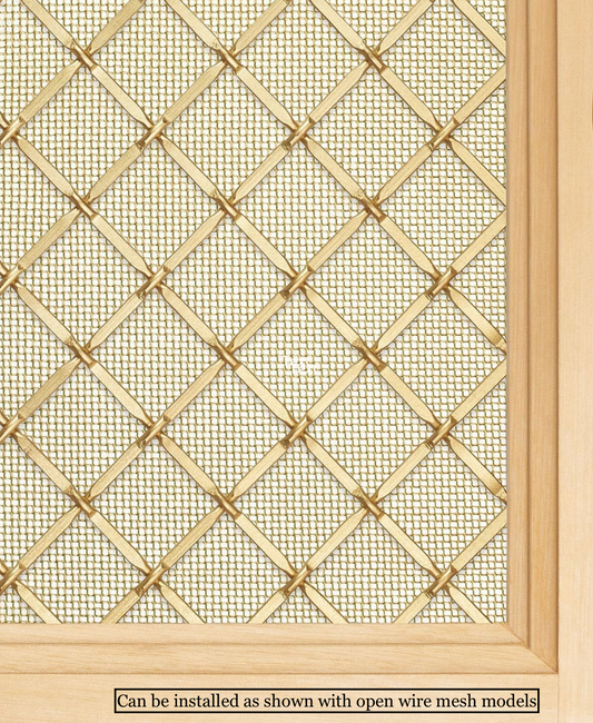 Bright Brass "Vail" Thin Woven Wire Mesh Screen - Rustike Home