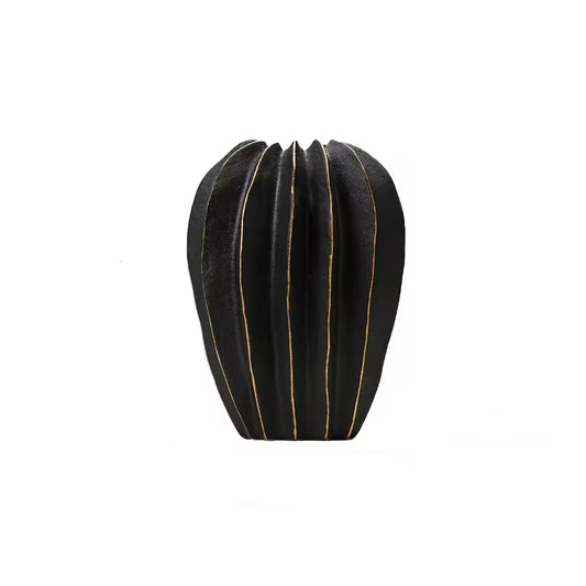 Ceramic Starfruit "Black" Decorative Flower Vase for Home Decor