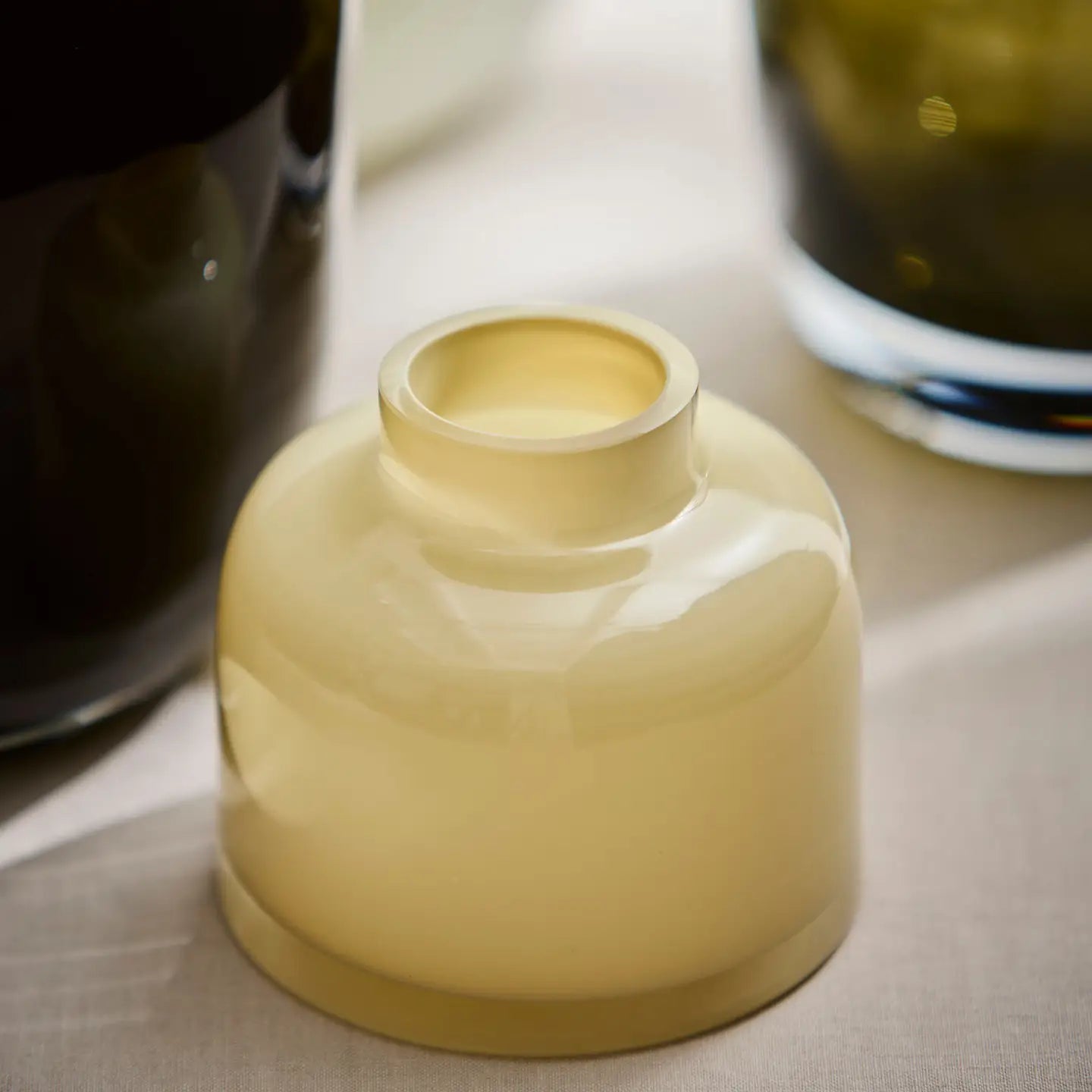 Florence Small Linen Glass Vase