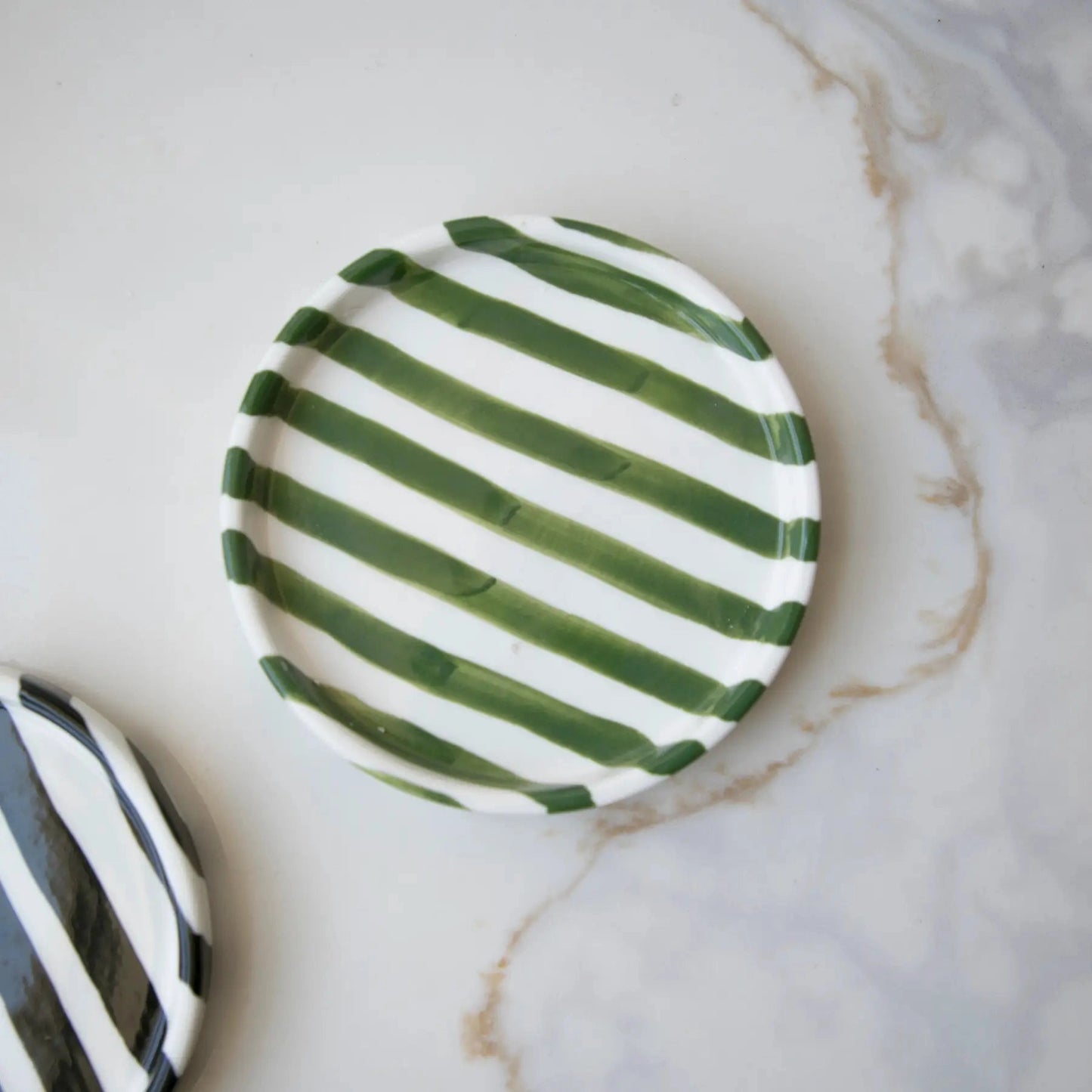 Simple Striped Artisanal 5" Small Plates - Rustike Home