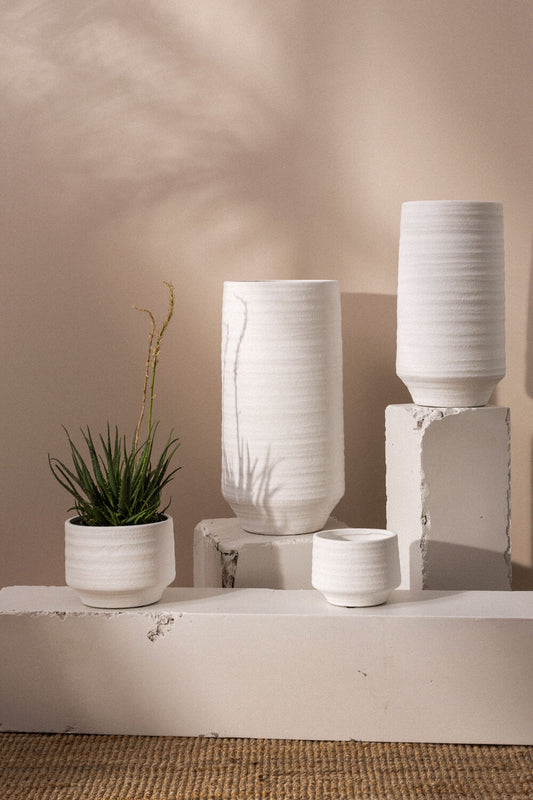 White Vase " Andrea" Vintage Vase | Home Decor - Rustike Home