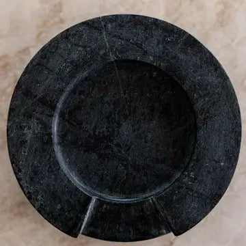 Turned Emerald Green Marble Round Spoon Rest | Natural Stone - Rustike Home