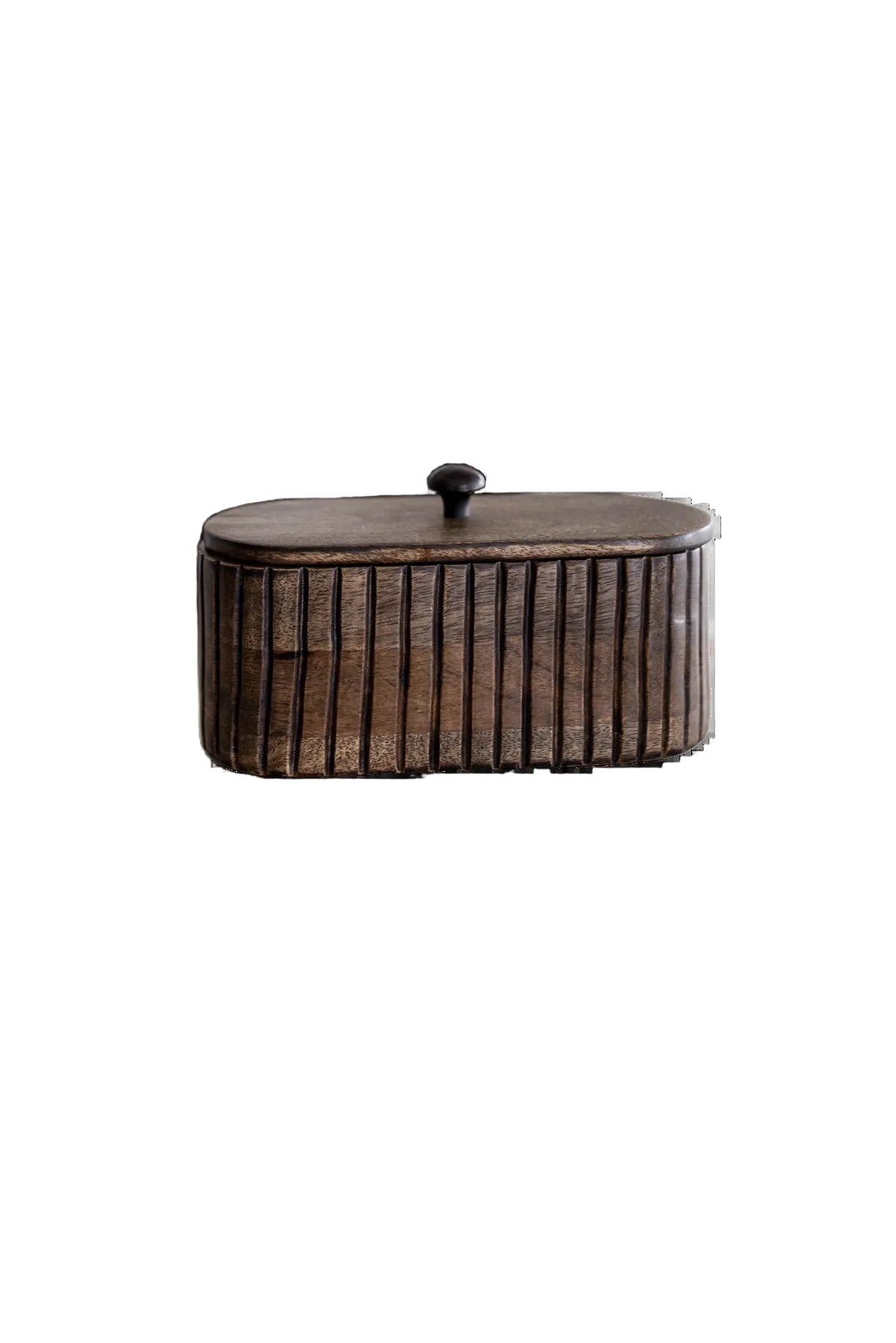 Fluted Decorative Wood Storage Box - Rustike Home