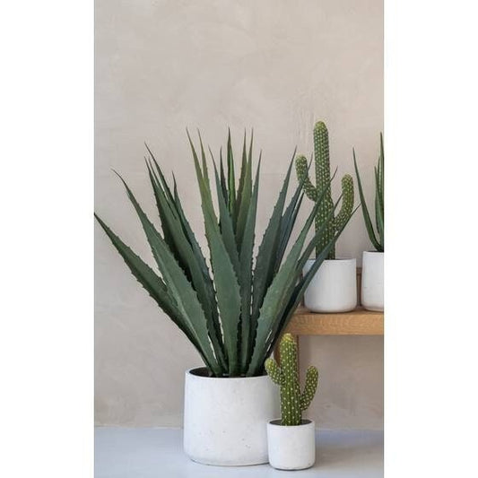 Round Rough White Washed Planter Pot for Plants and Home Decor | Style 105 - Rustike Home