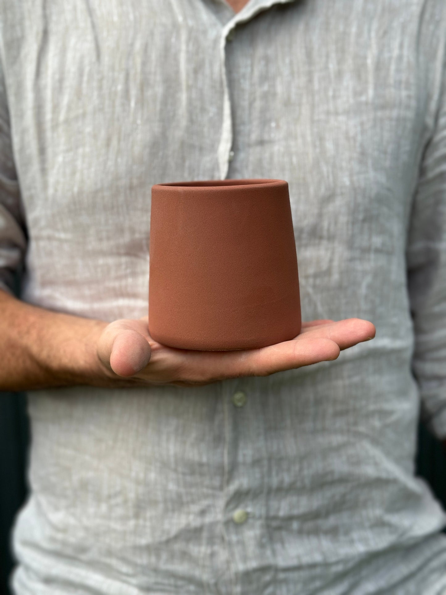 Round 4.33"H Reddish Brown Terracota Planter Pot for Plants and Home Decor | Style 111 - Rustike Home