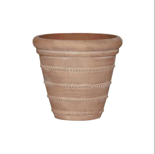 Round Rough Black Washed Planter Pot for Plants and Home Decor | Style 104 - Rustike Home