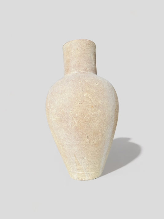 Round Rough Rose Distressed Vintage Vase Pot for Home Decor - Rustike Home