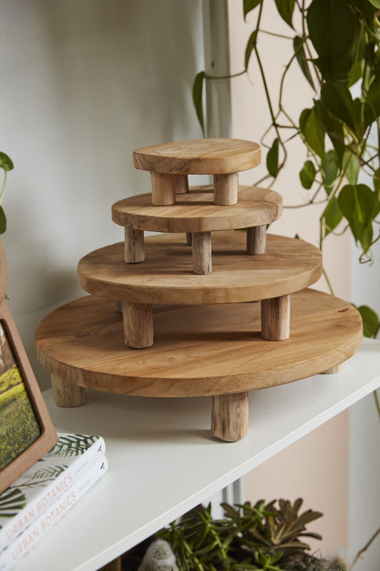 Modern Natural Wood Tripod Plant Stand |Plant Accessory and Home Decor - Rustike Home