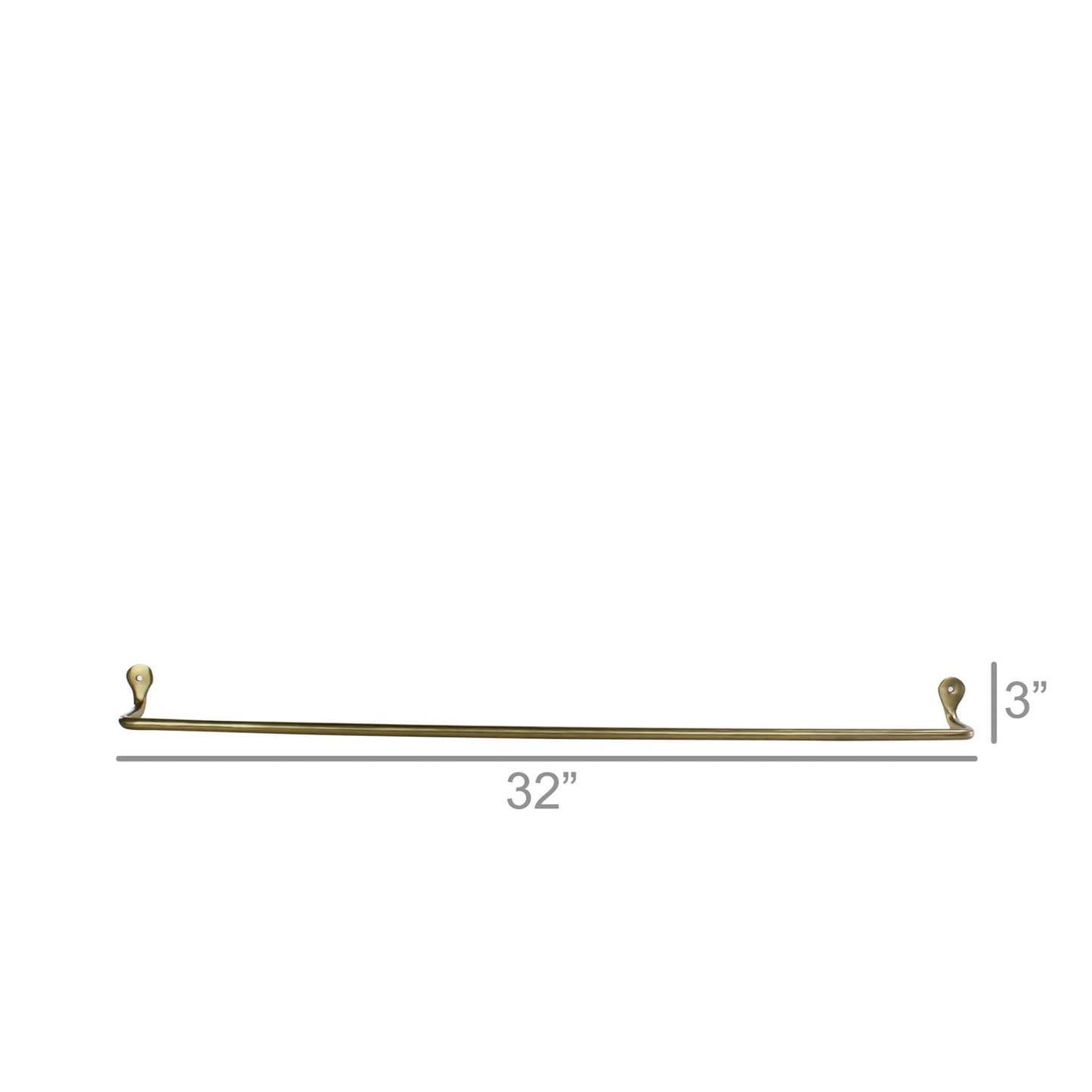 Brass Finish Wall Bar Wall Hook | Home Decor - Rustike Home