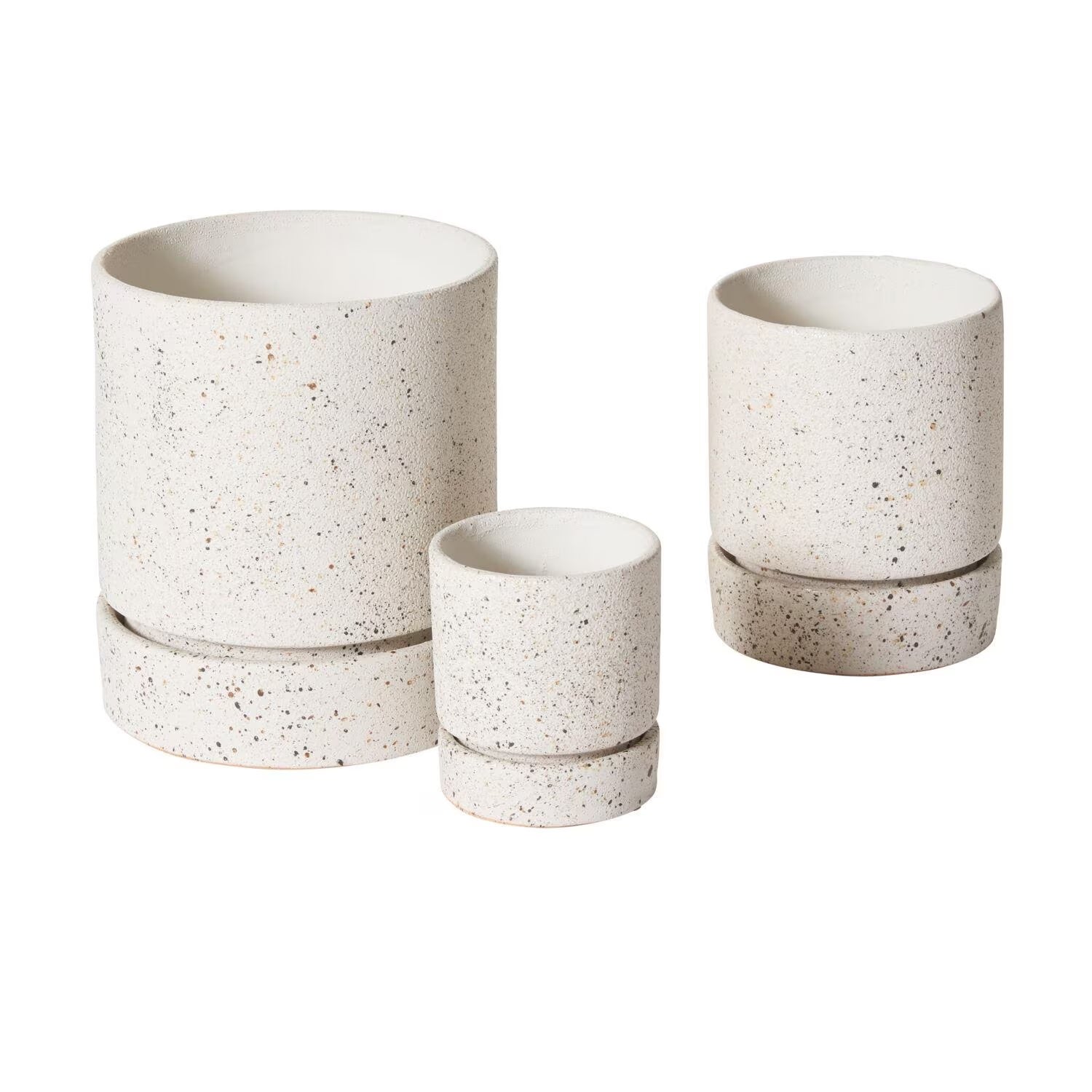 white round plant pot Round Rough Nini White Planter Pot for Plants and Home Decor Small