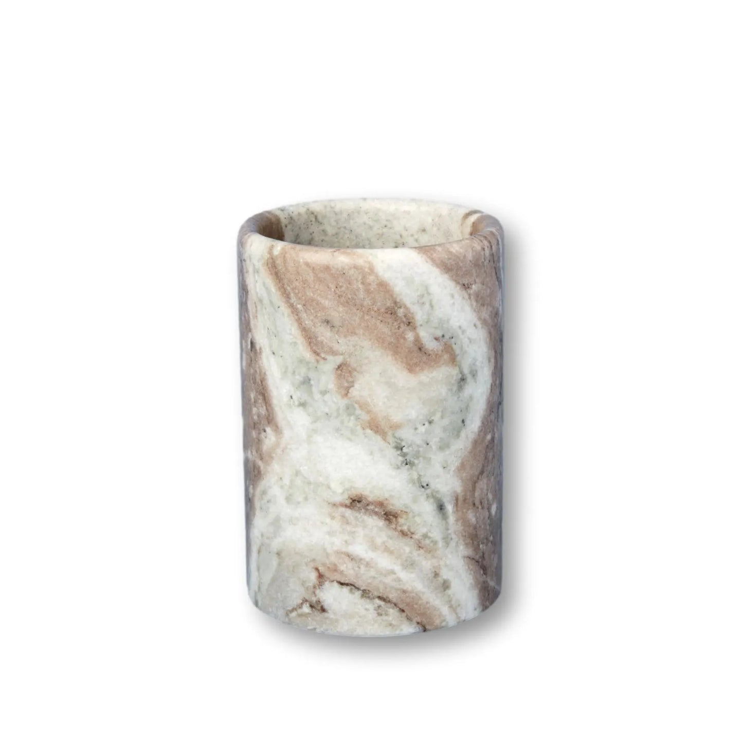 Marble Bottle Holder 7" Pink Teal Luxury Heavy Home Decor - Rustike Home