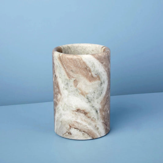 Marble Bottle Holder 7" Pink Teal Luxury Heavy Home Decor - Rustike Home