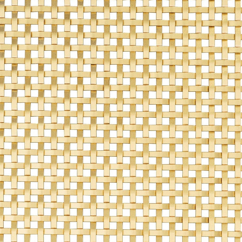 Satin Brass "Park" Woven Wire Mesh Screen - Rustike Home
