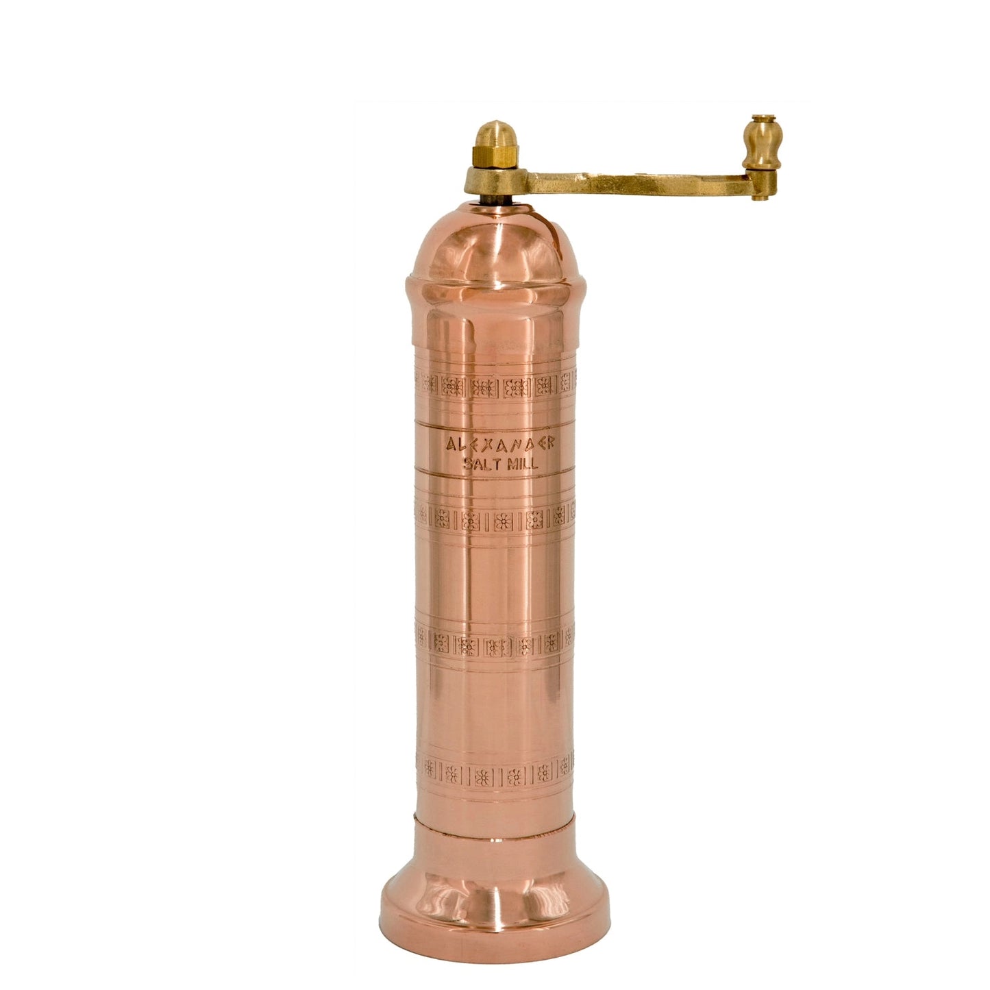 Salt and Pepper "Nikos" 8 in. Crank Grinder Mill in Copper - Rustike Home