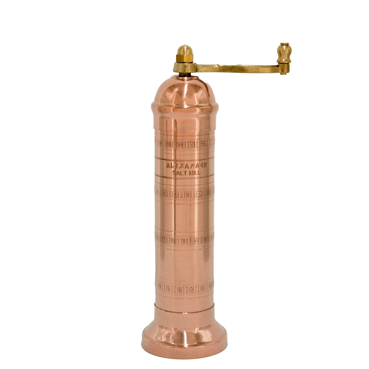 Salt and Pepper "Nikos" 8 in. Crank Grinder Mill in Copper - Rustike Home