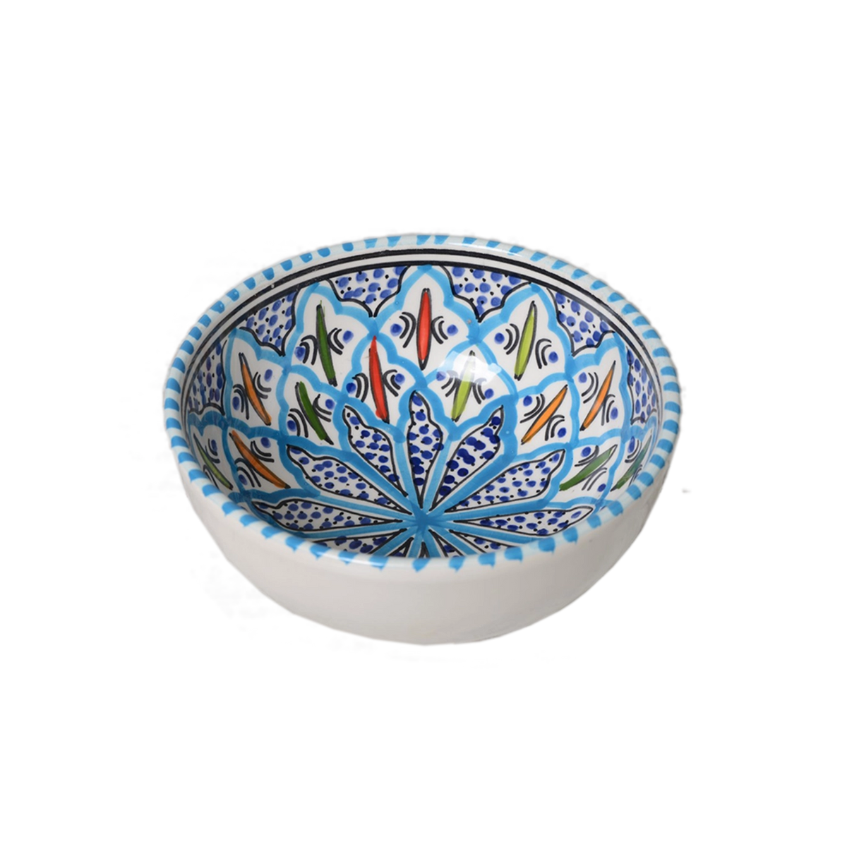 Rosette Hand-Painted Ceramic Cereal & Soup Bowl