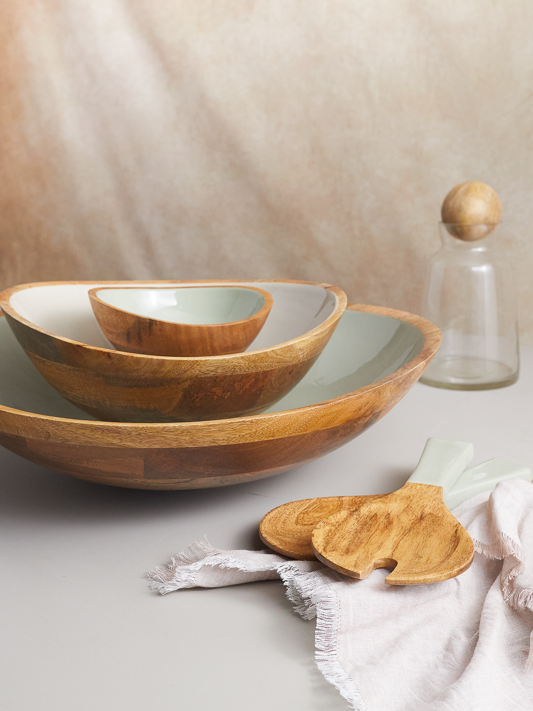 Madras Shallow Bowl, Taupe - Rustike Home