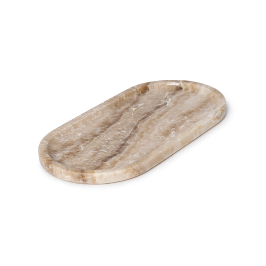 Onyx Natural Marble Oval Tray - Rustike Home