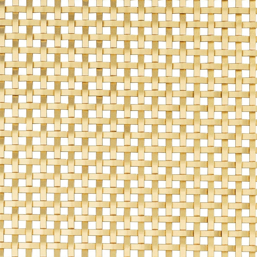 Satin Brass "Park" Woven Wire Mesh Screen - Rustike Home
