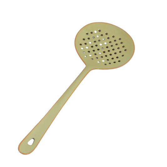 Vintage Enamel "Bright Key Lime" Skimmer - Rustike Home