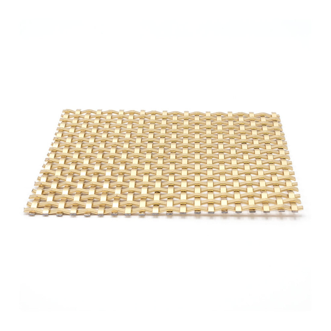 Satin Brass "Park" Woven Wire Mesh Screen - Rustike Home