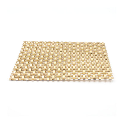 Satin Brass "Park" Woven Wire Mesh Screen - Rustike Home