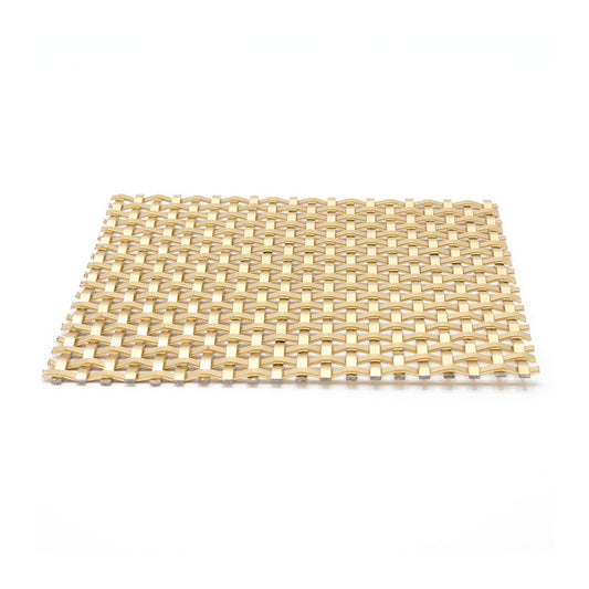 Satin Brass "Park" Woven Wire Mesh Screen