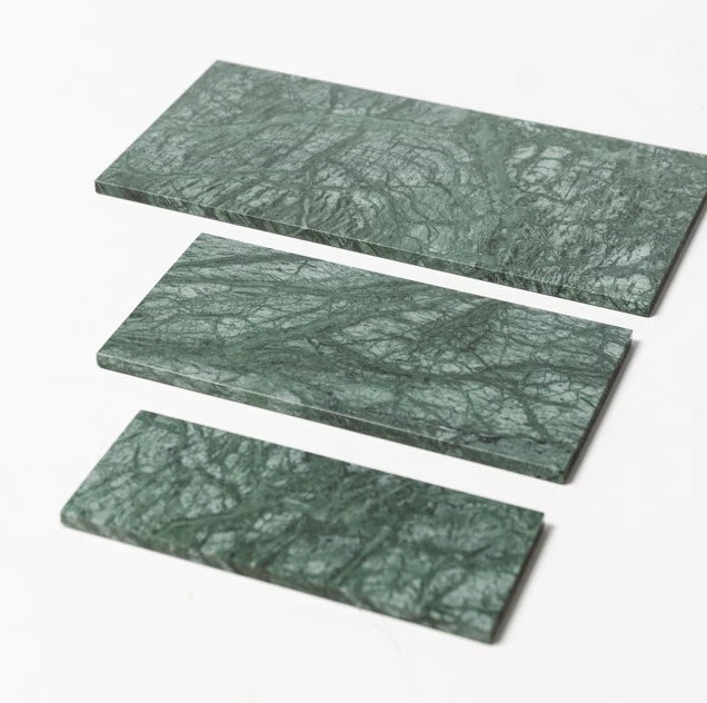 Green Natural Marble Rectangle Tray Plateau - Rustike Home