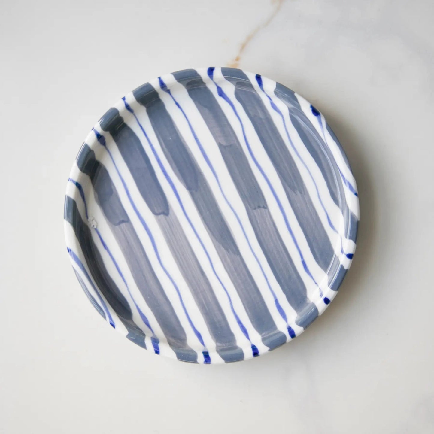 Simple Striped Artisanal 5" Small Plates - Rustike Home