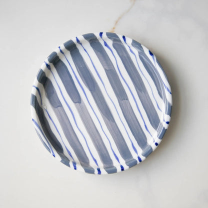 Simple Striped Artisanal 5" Small Plates - Rustike Home